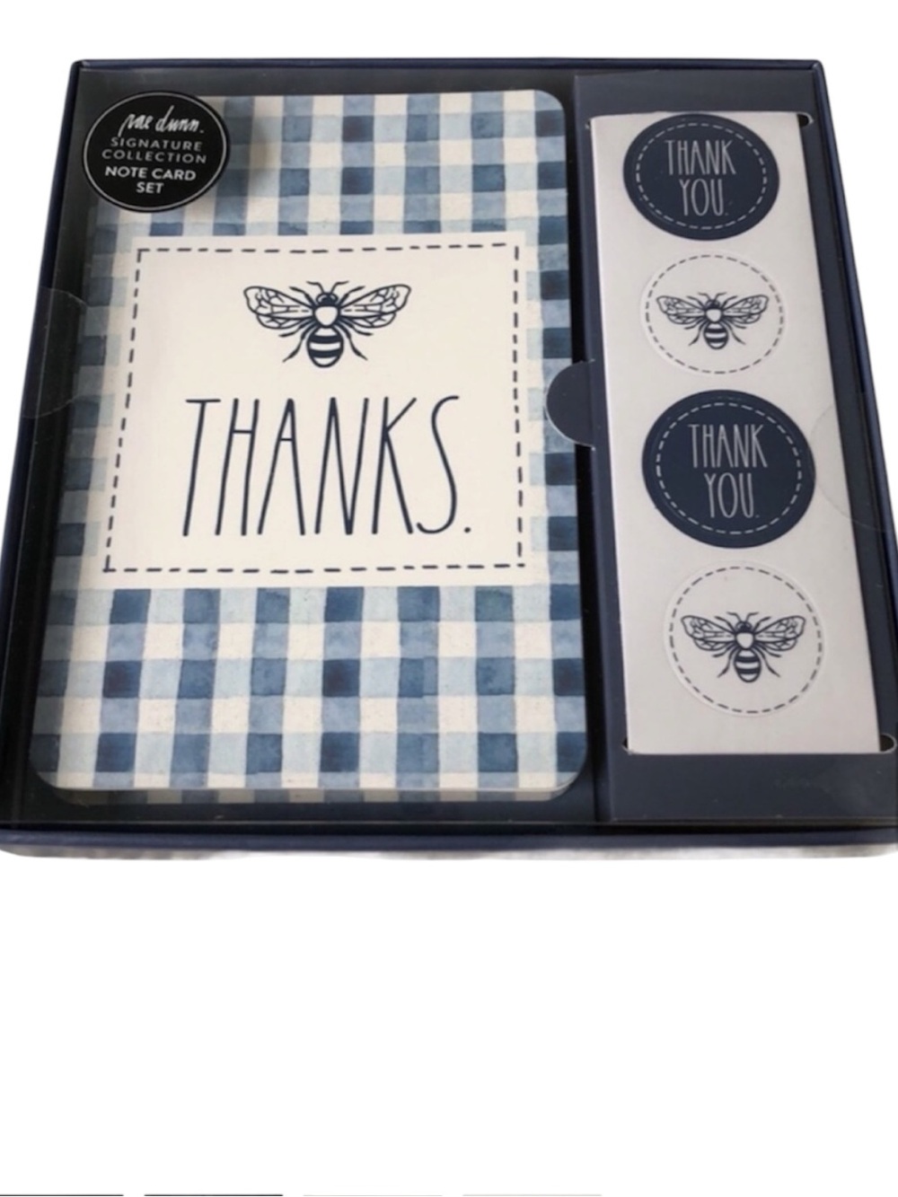 🆕 Rae Dunn THANKS Bee Notecard Set